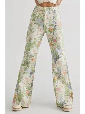 WRANGLER Vintage Wildflower High Rise Flare Wanderer 622 Jeans 25 x 30 Boho